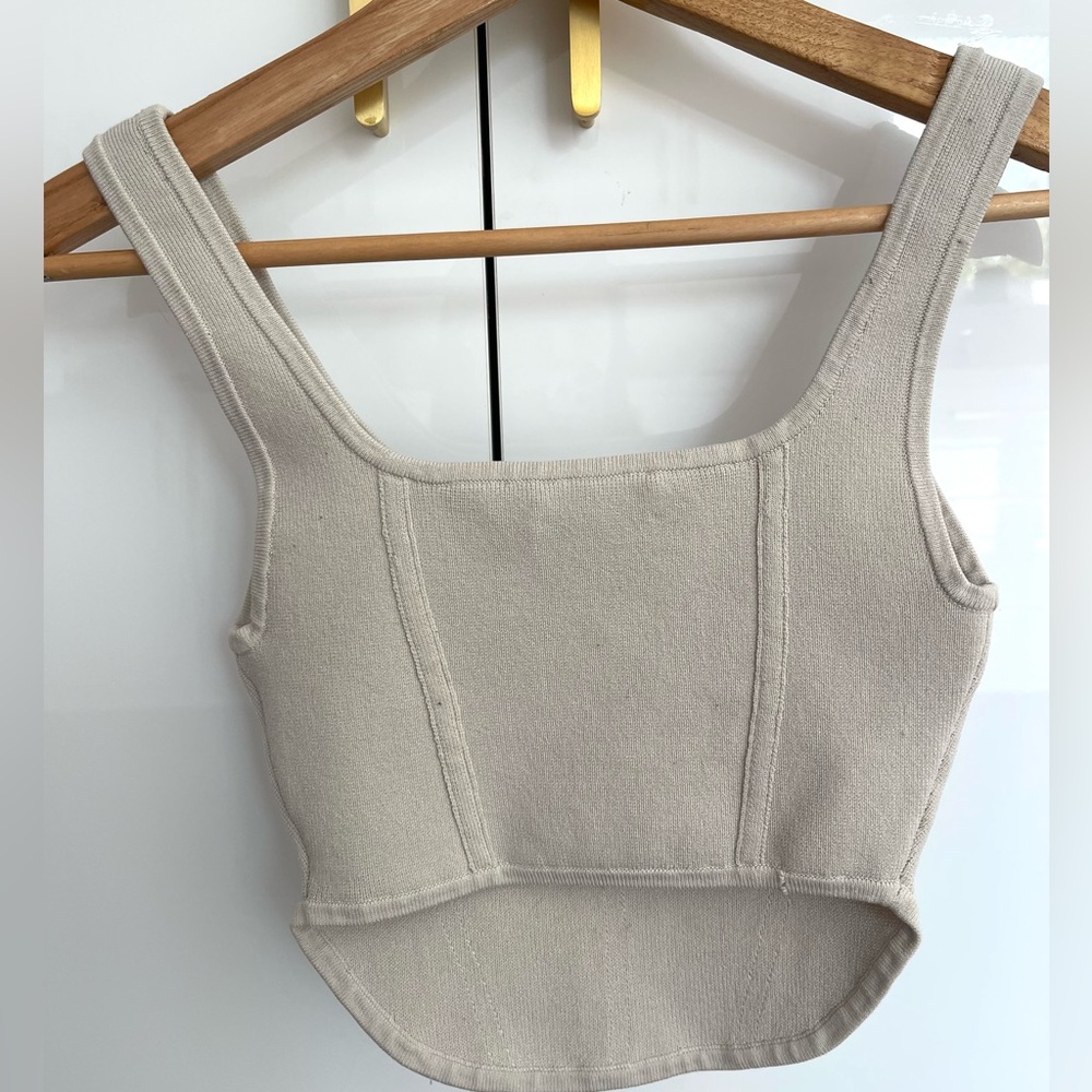 Aritzia Sculpt Knit Bustier Tank - Picture 3 of 4